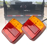 2pcs car truck trailer taillights 26 led rear tail light with license plate brake running lamp turn signal rv lorry caravan 12v