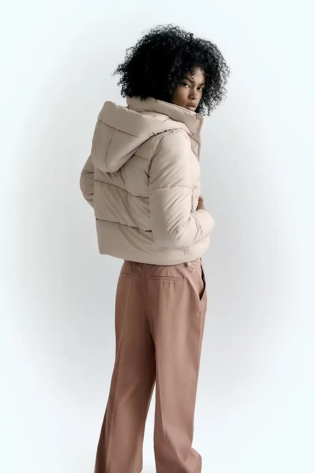 MOLAN Warm Padded Jacket Woman Warm Loose Hooded New Overcoat Pockets Female Vintage Chic Outwear Top