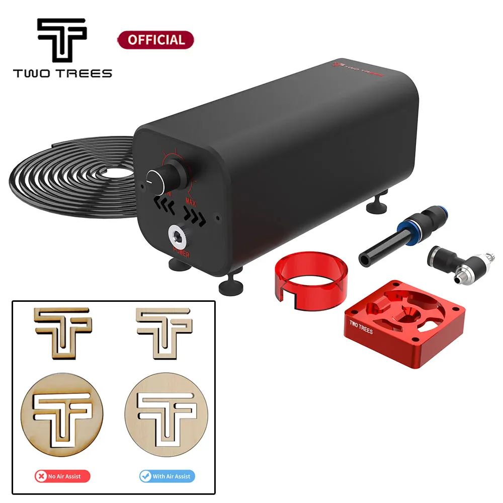 

Twotrees Air Airflow Assist Kit CNC Assist System Remove Smoke and Dust for TTS-55 36W 10-30L/Min Laser Engraver Cutter Machine