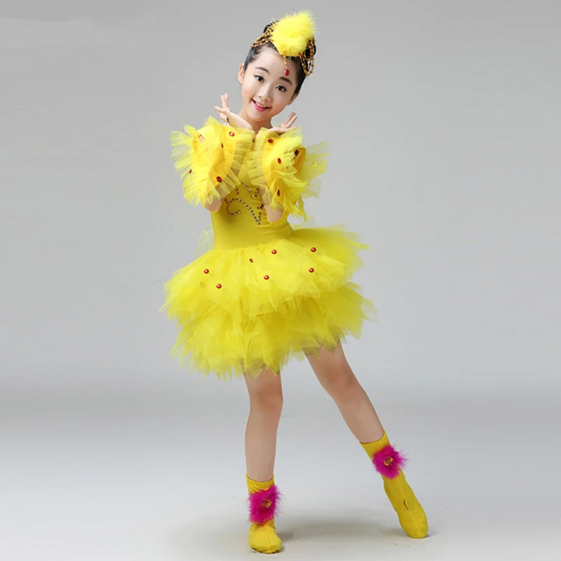

Children's animal clothing chicks also crazy dance costumes children's performance costumes girls bird costumes