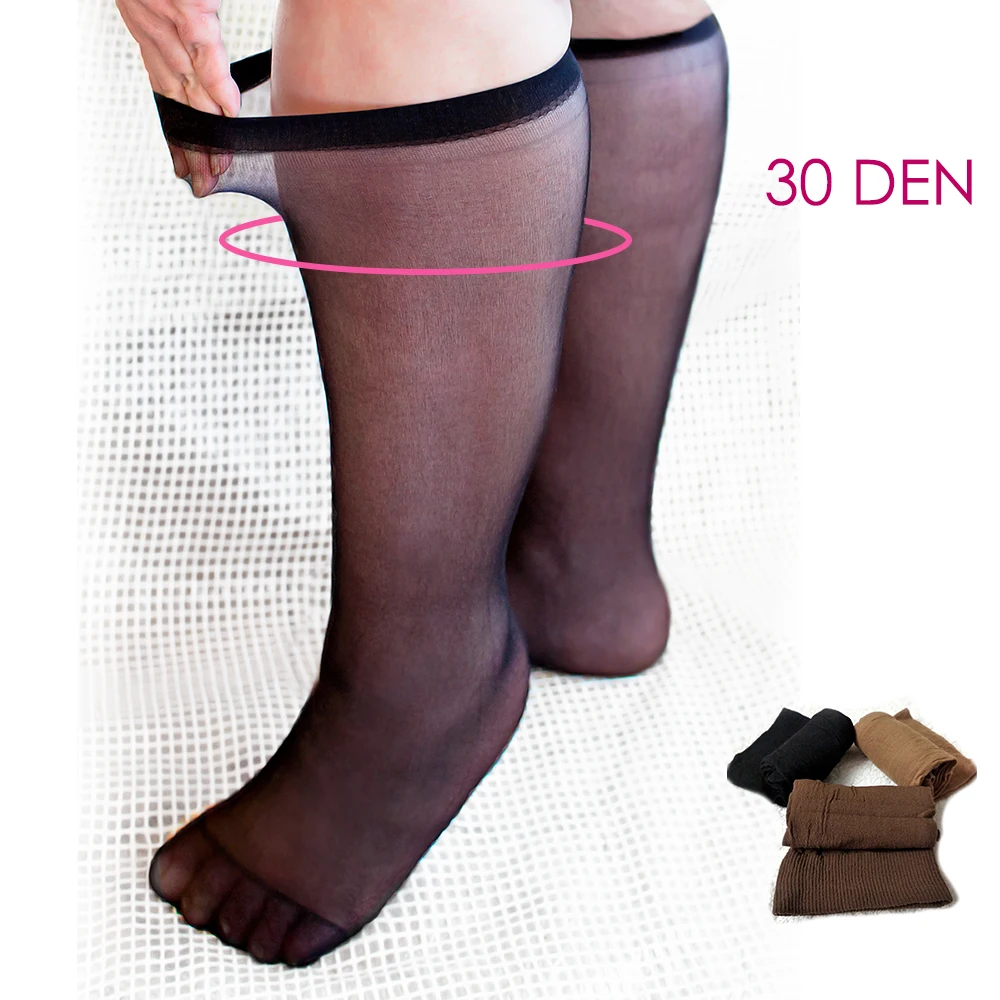 Гольфы большие 3 пары плюс сайз на очень полные ноги до 62 см - Цена: 650