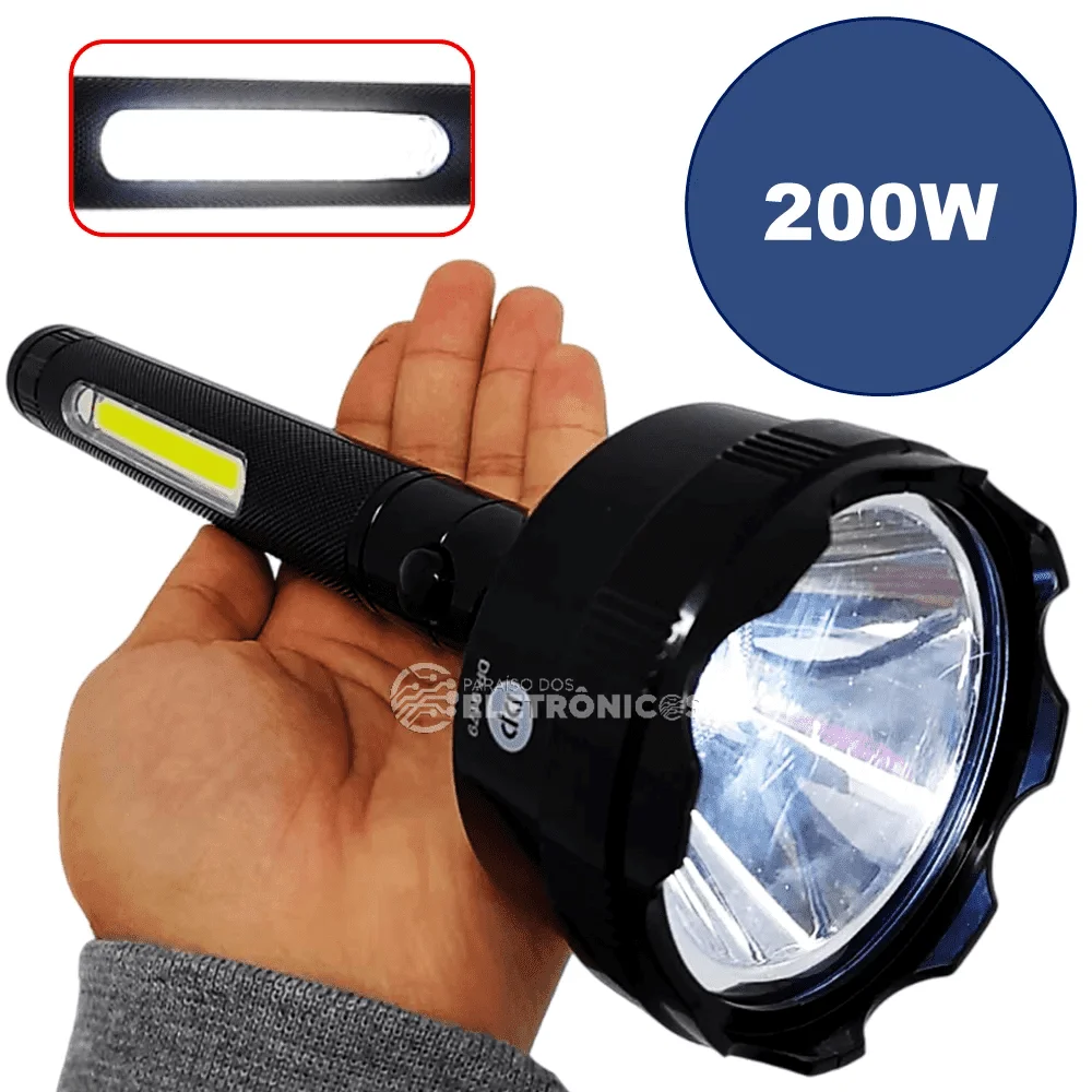 Фонарик светодиодный 200 Вт большой перезаряжаемый фонарь DP9179