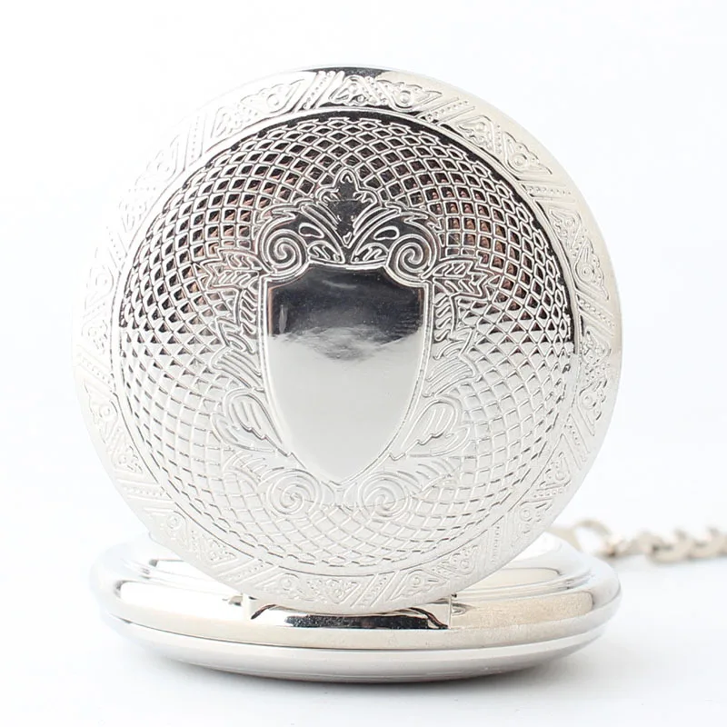Top Brand Silver Luxury Mechanical Pocket Watches Personalised Charm Necklace Unisex Vintage Pendant Chain Hand Wind Fob Watch