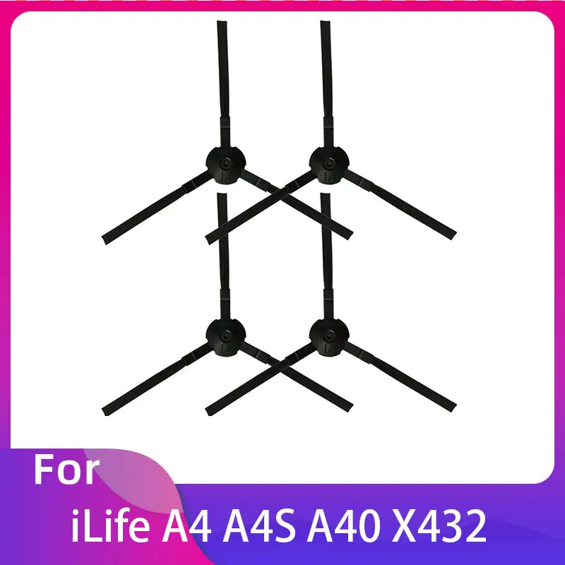 

Подходит для iLife Chuwi A4 A4S A40 X432 Роликовая основная боковая щетка Тряпка для швабры HEPA-фильтр Сетка / Комплект для роботизированного уборщика Amibot Spirit H2O