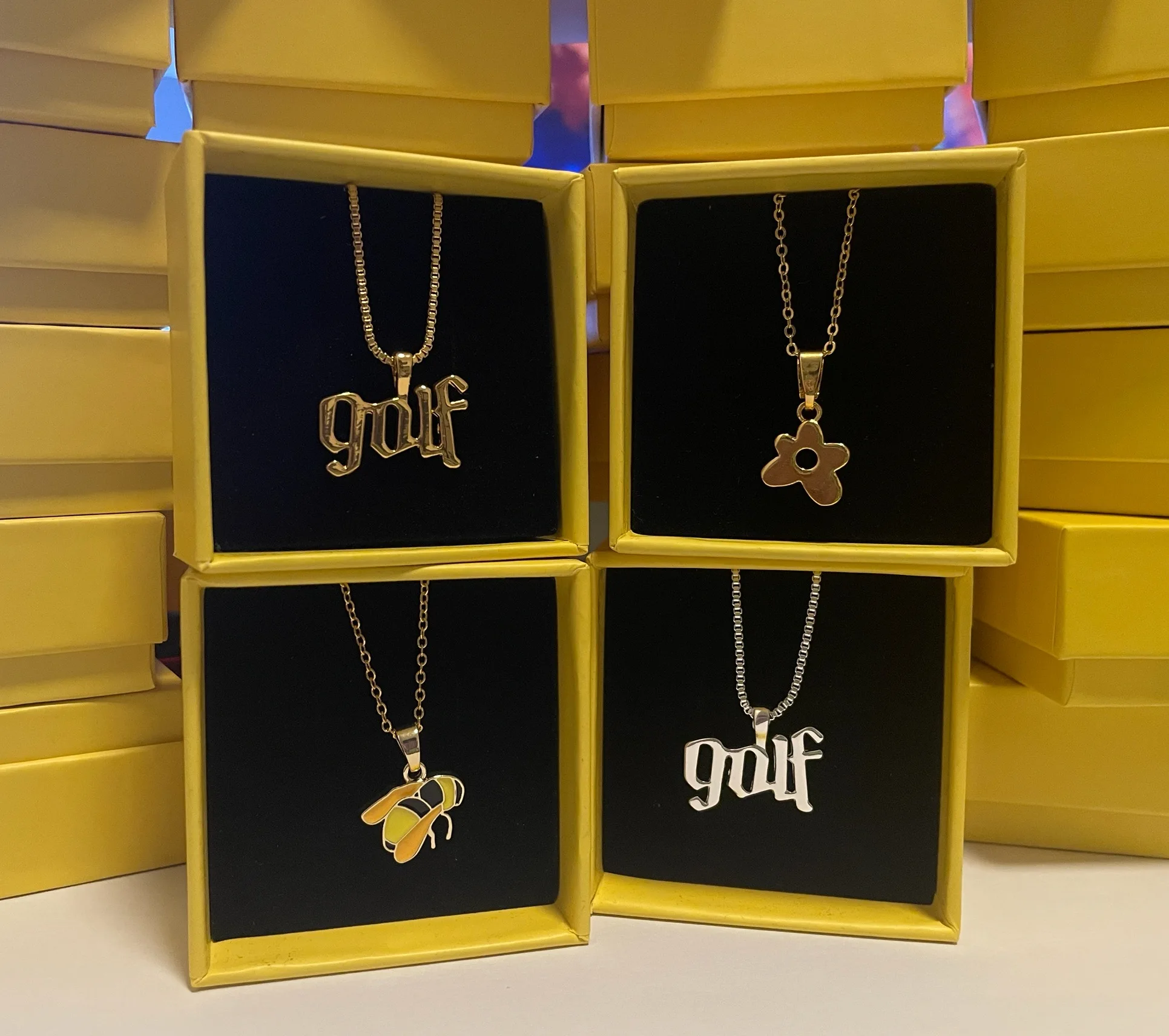 

2023 New Golf Flame Le Fleur Tyler The Creator Necklace High Quality Men Women Jewelry Hip Hop Luxury Jewelry Wedding Gift