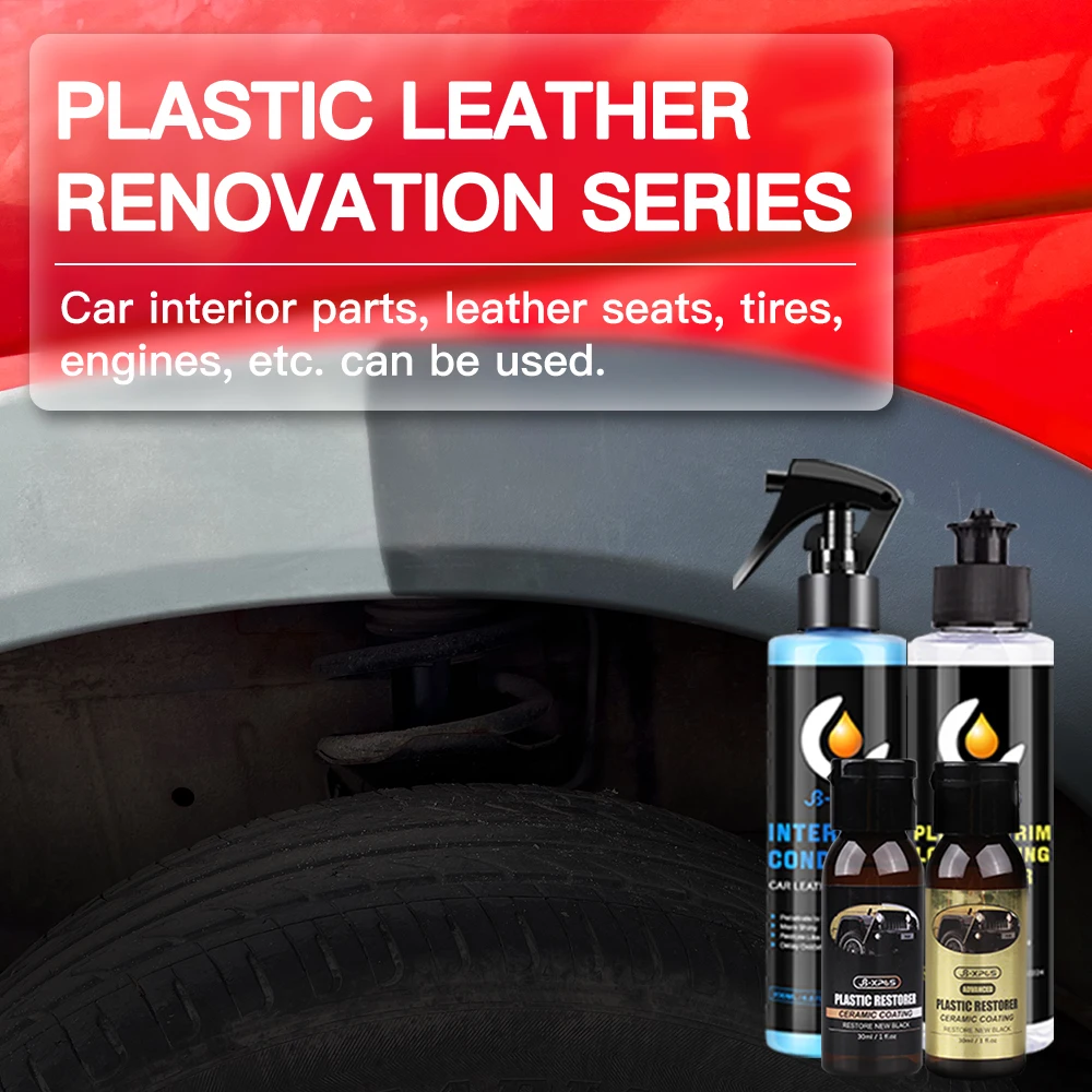 

JB Car Plastic Restorer Leather Cleaner Spray Car Accessories Interior Parts Seat Leather Liquid Wax Car Detailing