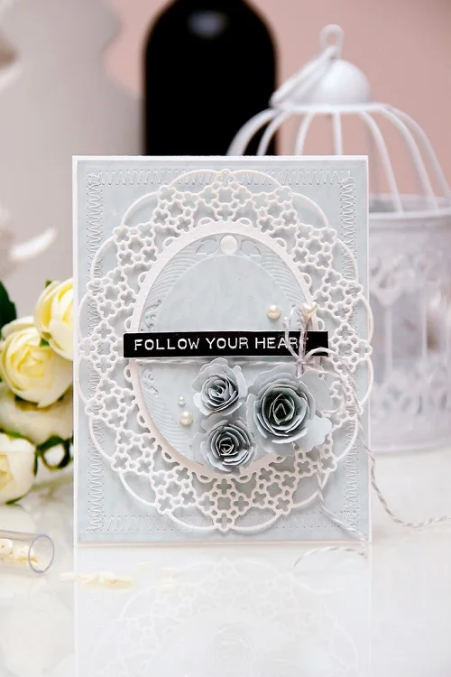 Набор ножей Spellbinders Nestabilities Decorative Elements "Регалия в овале" |