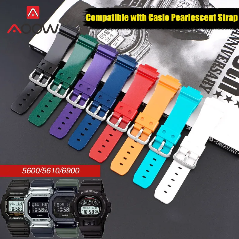 

Resin Strap for Casio G-SHOCK DW-5600 GW-M5610 DW-6900 GA-2100 Stainless Steel Buckle TPU Men Replacement Bracelet Watch Band