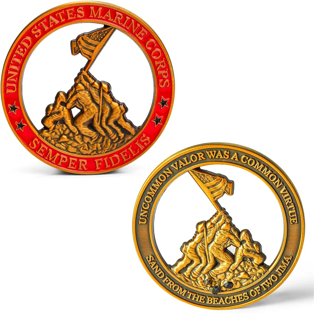 Корпус морской пехоты Iwo Jima USMC Challenge Монета Подарки для инвалидов Ветеринар