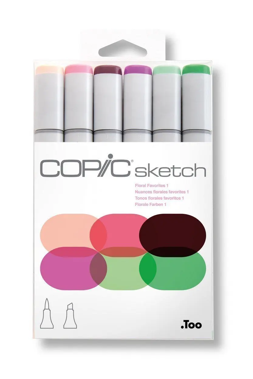 Copic Набор маркеров на спиртовой основе цветочные 1 6 цветов 21075668 - купить по