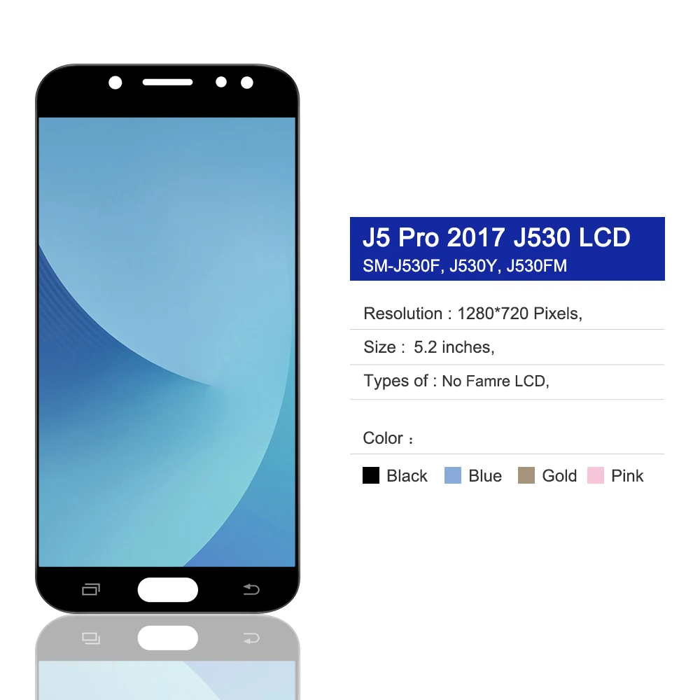 Регулируемый 5 2-дюймовый ЖК-экран С Дигитайзером Для SAMSUNG GALAXY J530 J530F J530FM SM-J530F J5 Pro