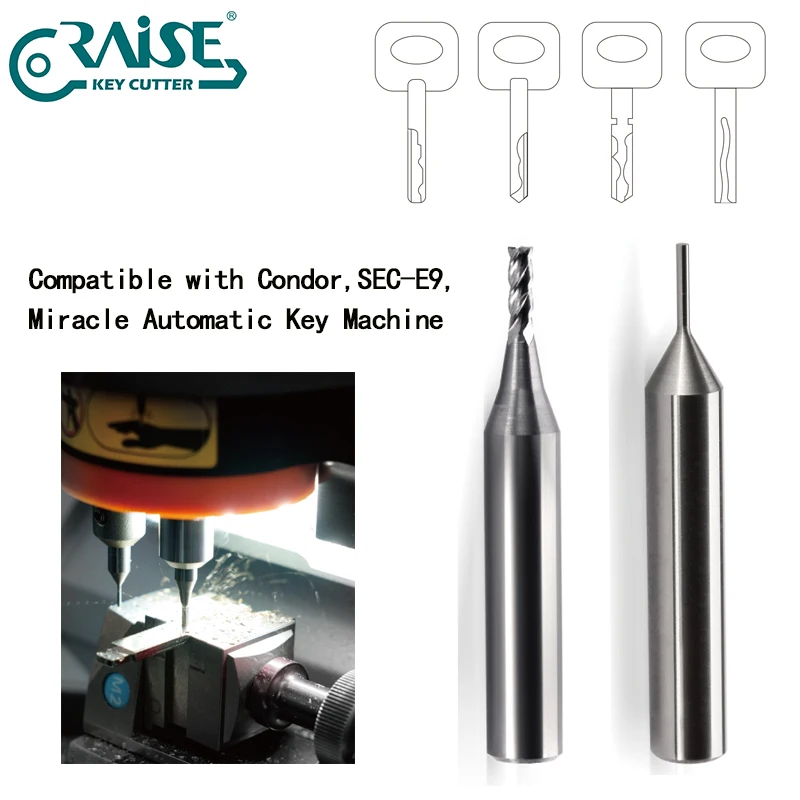 

RAISE Car Key Milling Cutter End Mill and Tracer For SEC-E9 Miracle Condor Key Machine