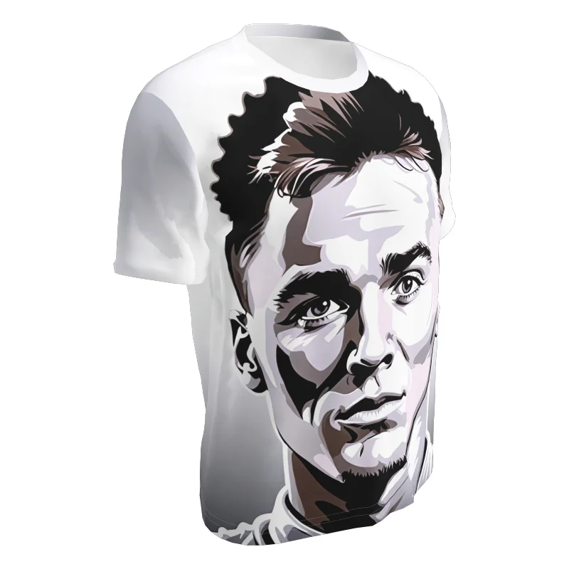 Футболка с этикеткой Bo Nix выполненная на заказ модная футболка портретом Chapman