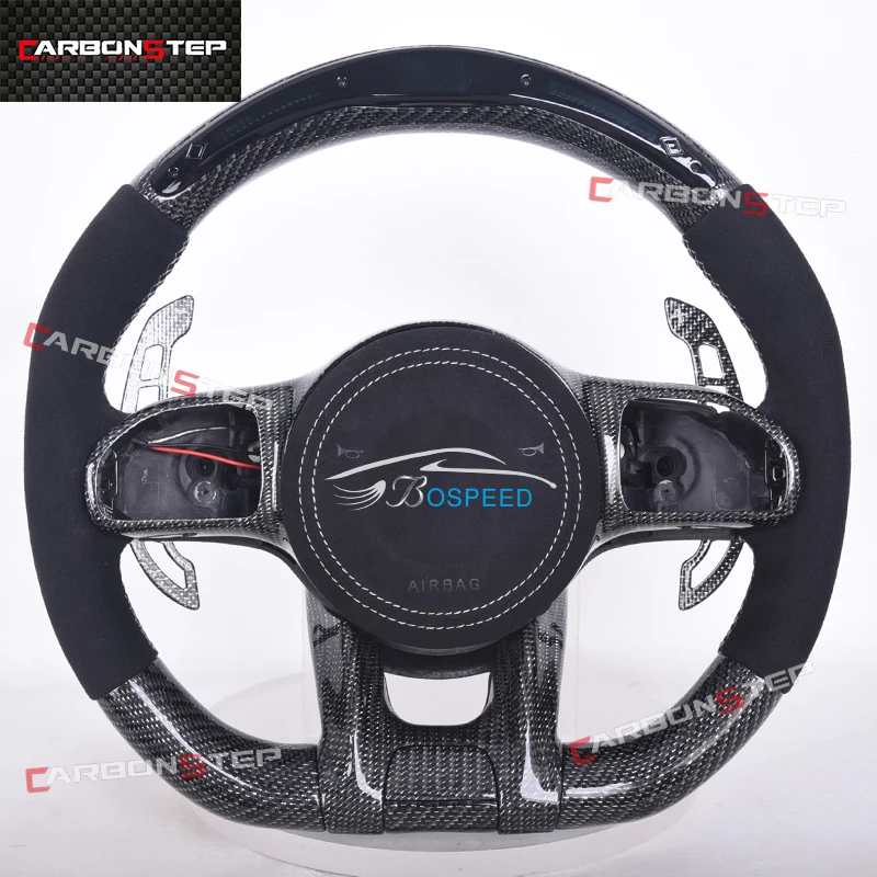 

Upgrade Carbon Fiber Led Steering Wheel For Mercedes Benz W205 AMG W212 W213 CLA C300 W211 W222 W221 C Class W204 GLK350 W218