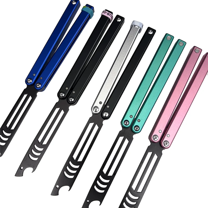 Butterfly Knife Trainer Flipper MAKO V2 Clone Bottle Opener Balisong Aluminium Handle CNC Craft Outdoor Butterfly Training Knife