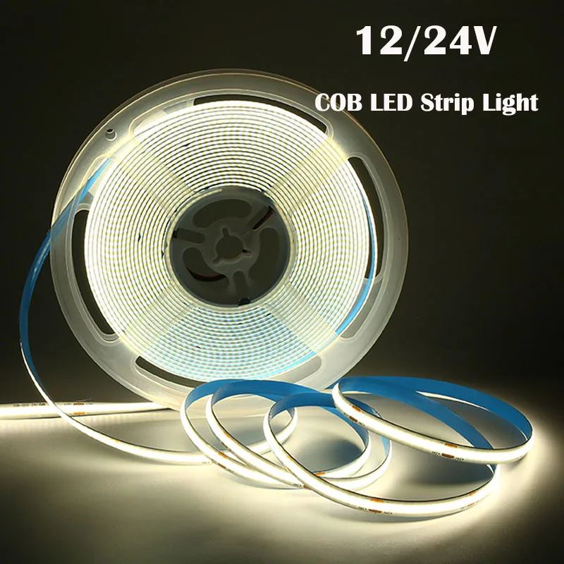 LED Strip Light For Room Decor 360 LED/m USB 5V High Density Flexible COB Lighting RA90 Warm White Linear Dimmable Strip Light