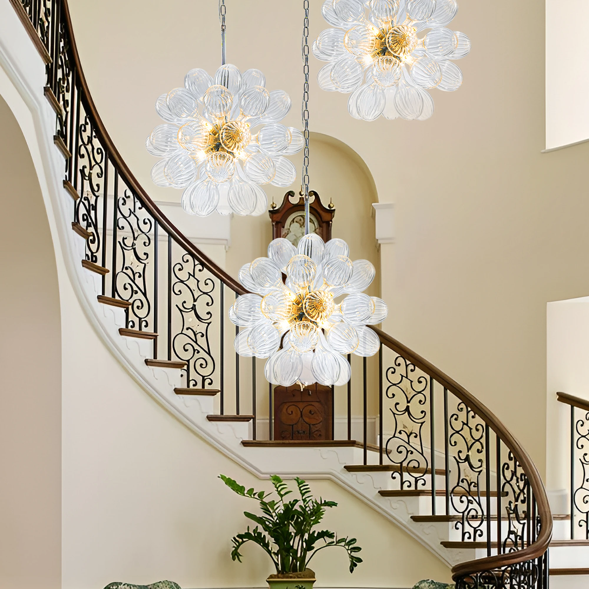 Люстра LONGREE из одуванчика длиной 50 см потолочные светильники прозрачного дутого