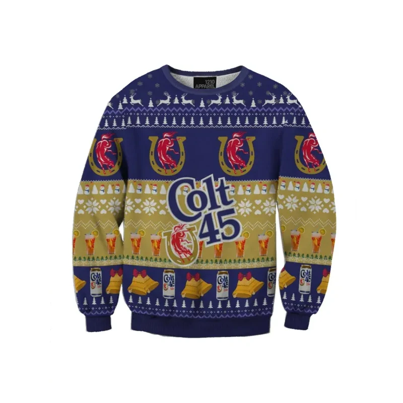 

Men's 3D Merry Christmas Graphic Crew Neck Pullover Sweatshirt