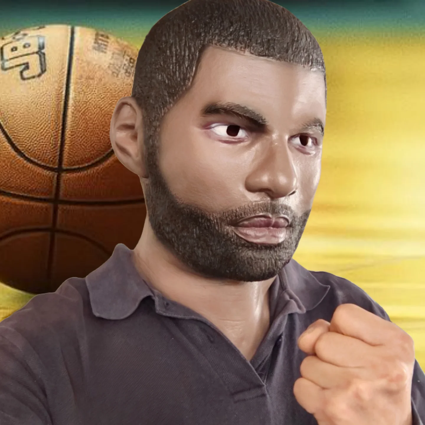 Реалистичная Лысая Латексная Маска На Все Лицо Для Баскетболиста Kyrie Irving