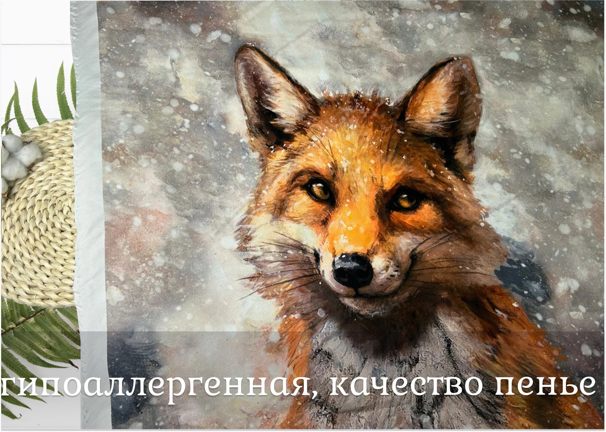 Ткань для шитья Трикотаж футер 2-н петля КУПОН Лис (отрез 180см* 80см+- 5 см) - купить по