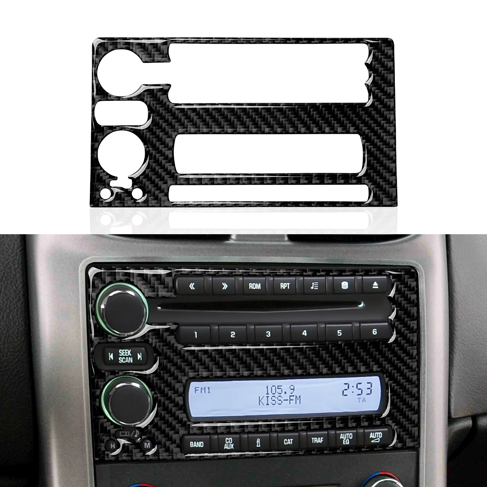 

Автомобильная центральная консоль CD рамка радио Панель наклейка углеродное волокно интерьер для Chevrolet Corvette C6 2005-2013 Аксессуары