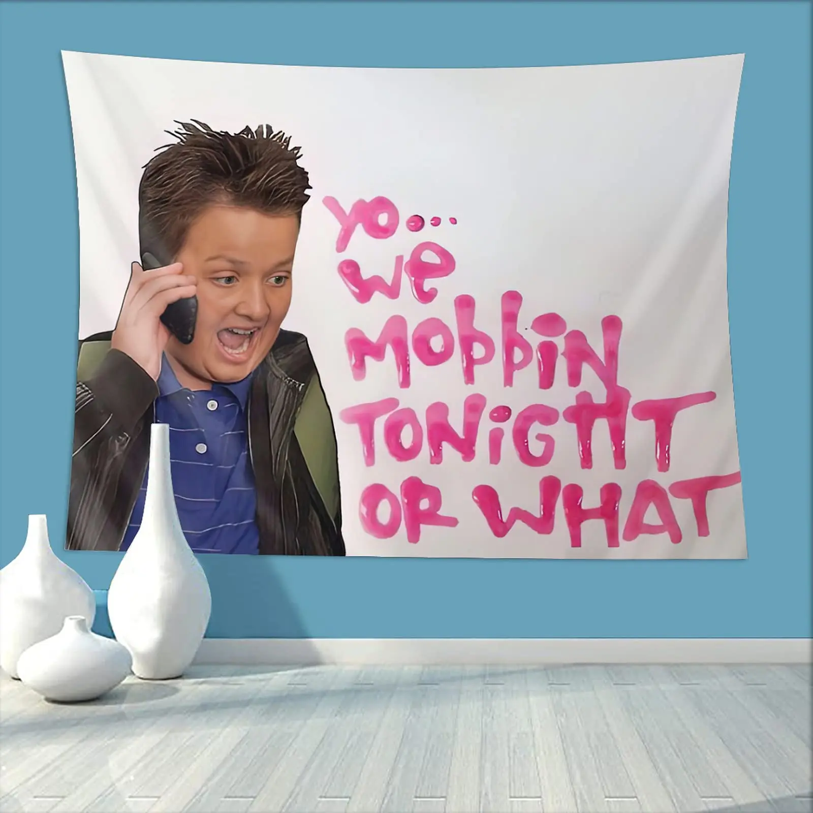 

Забавный гобелен с мемом, подвесной постер для вечеринки, латунные люверсы, полиэстер, яркий цвет, открытый баннер, устойчивые к выцветанию ...