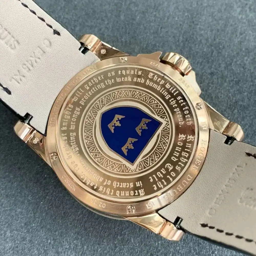 В стиле Roger Dubuis 1:1 Мужские модные роскошные механические часы золотые DBEX0398 |