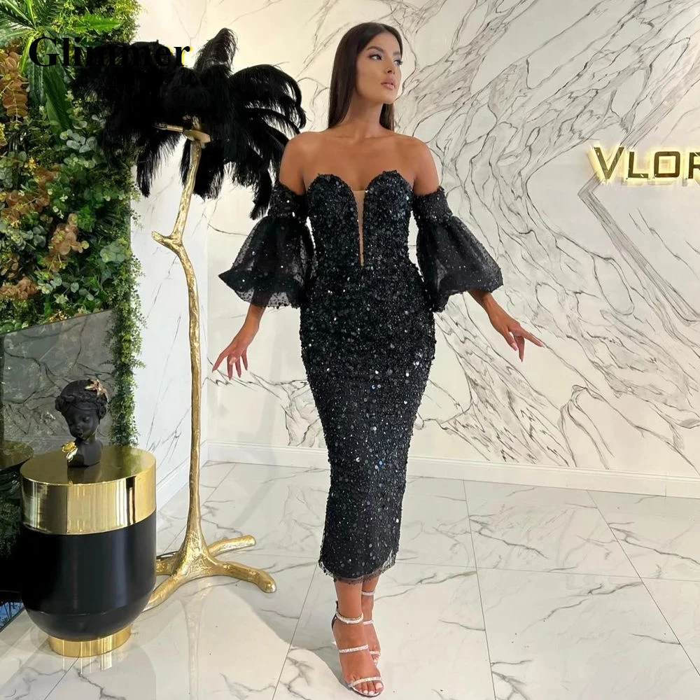 

Glimmer Delicate Sequin Evening Dresses Formal Prom Gowns Dropping Shipping Vestidos De Fiesta Abendkleider Robe Ball Stretch