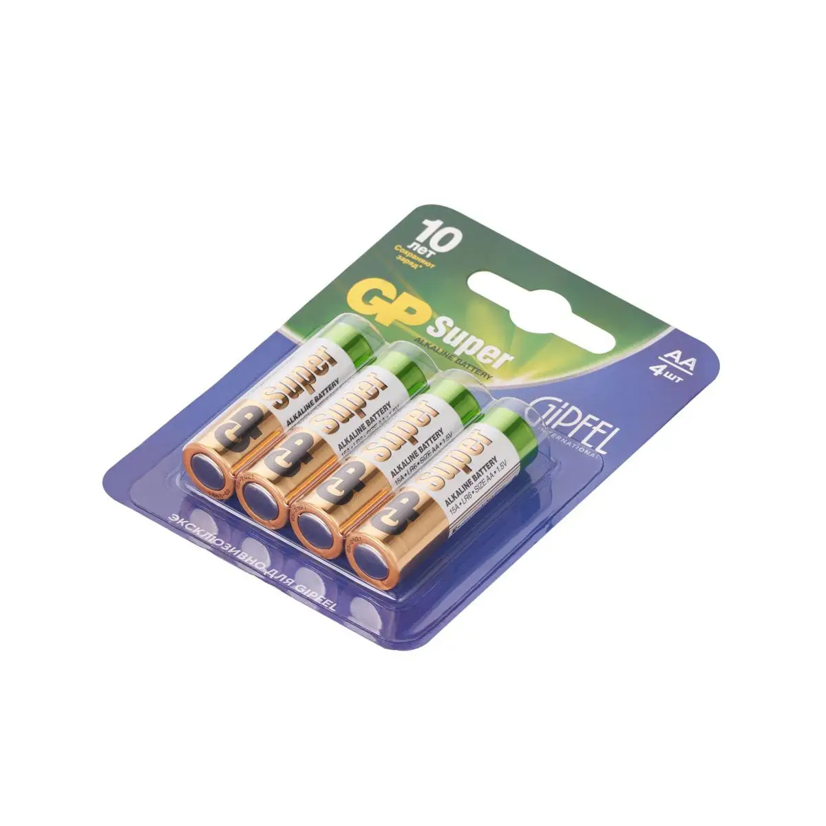 Батарейки алкалиновые АА (LR6) GP Super Alkaline 51153 4 шт. |