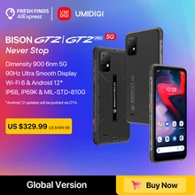UMIDIGI BISON GT2/ GT2 PRO 5G IP68 Android Rugged Smartphone Dimensity 900 6.5" FHD+ 64MP Triple Camera 6150mAh Battery Cellular