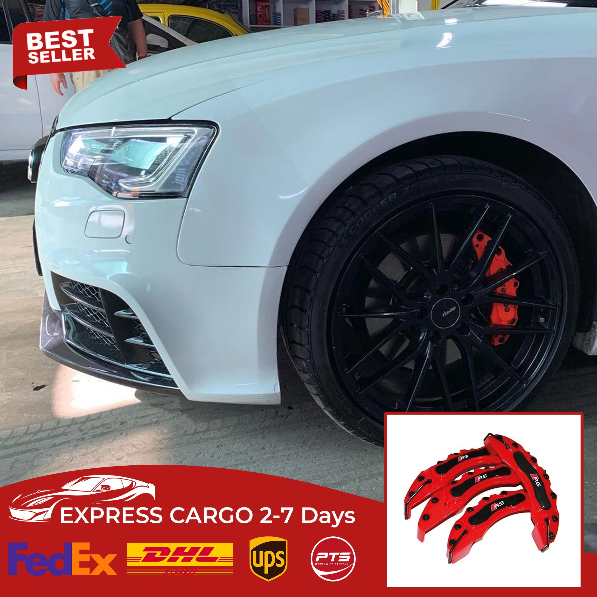 

Brake Caliper Cover For Audi RS 4 pcs 7 kinds colors of 16 to 21 inc Auto Spare Parts Brake System