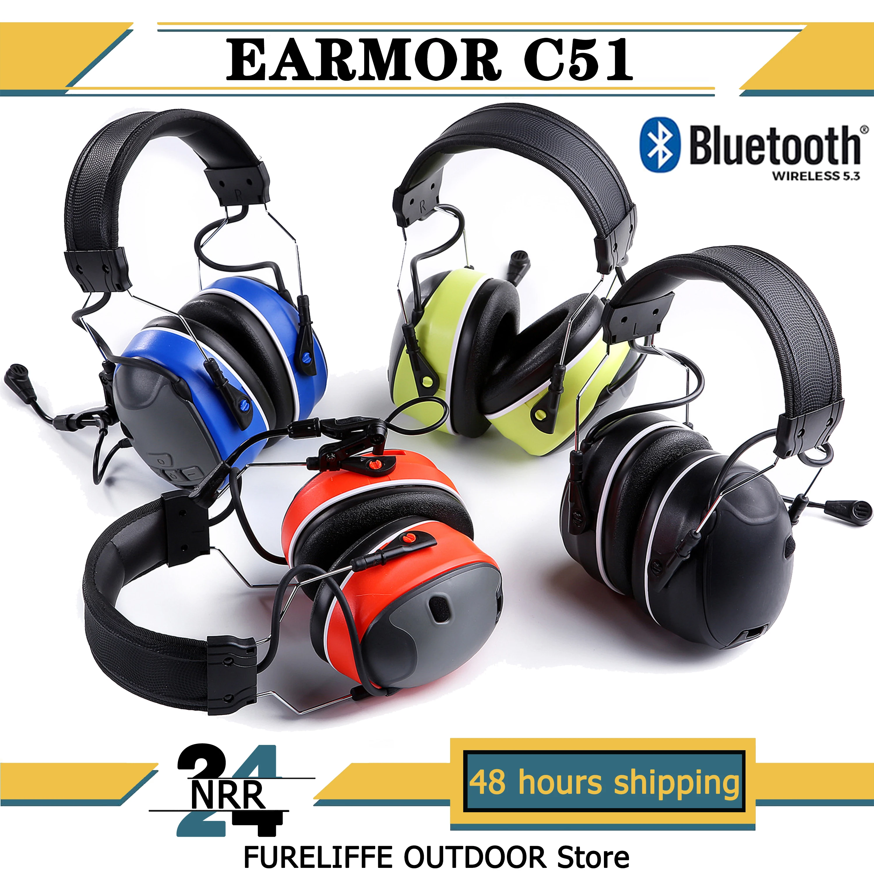 

Bluetooth C51 EARMOR electronic noise-cancelling headset military airsoft shooting earmuffs hearing protection headset