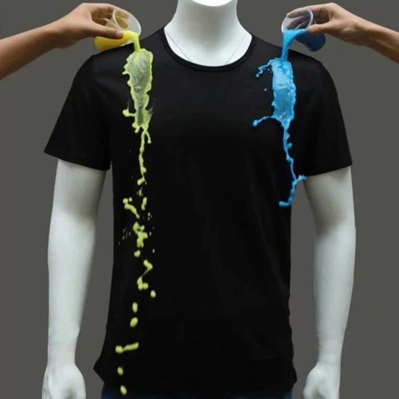 

Camiseta transpirable de verano para hombres, camisa deportiva de secado быстро, de манга corta negra, informal, de seda de hiel