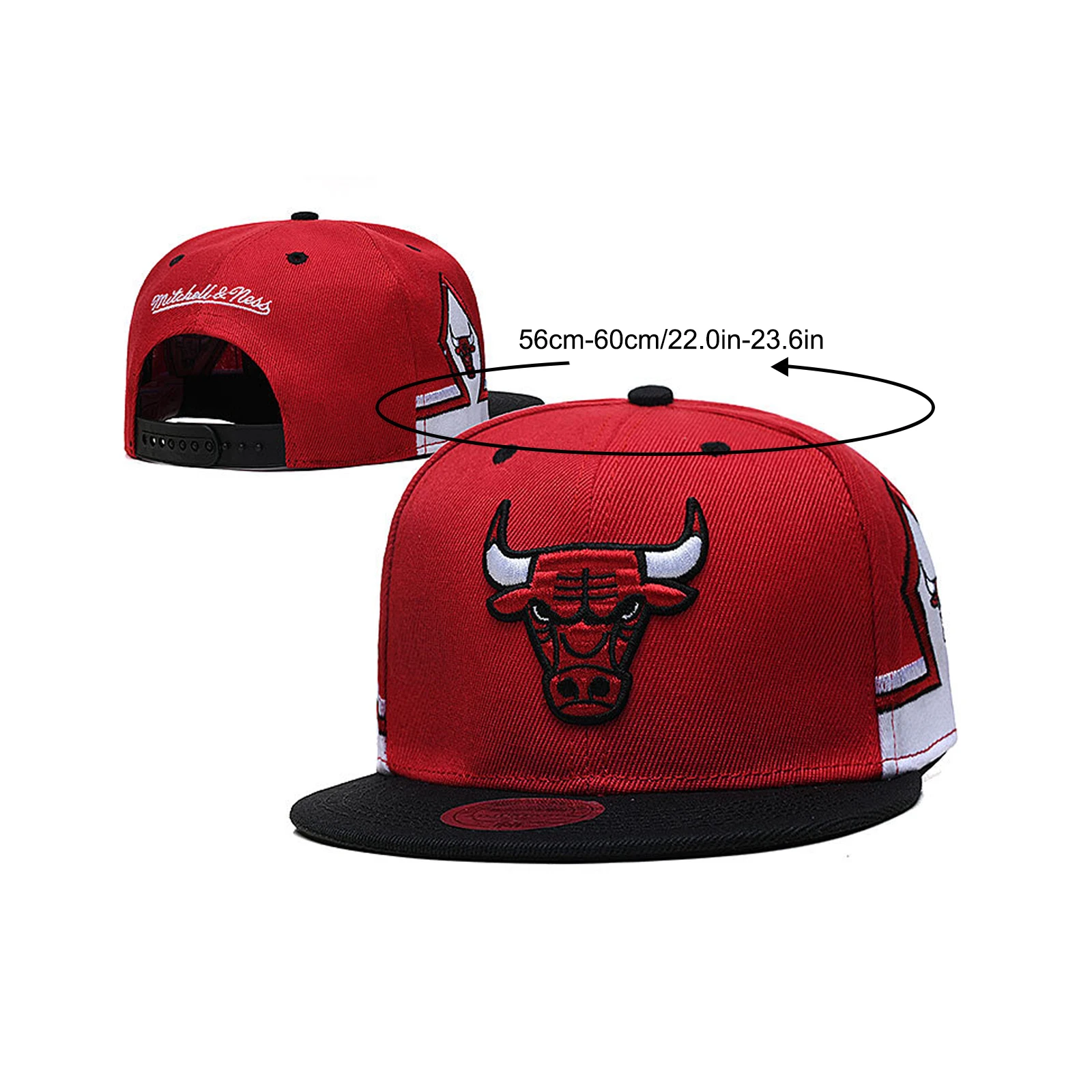 Кепка Chicago Bulls Snapback Cap Регулируемая черная шляпа NBA