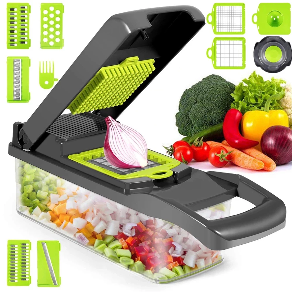 

10 in 1 Multifunctional vegetable cutter shredders slicer with basket fruit potato Onion chopper carrot grater slicer mandoline