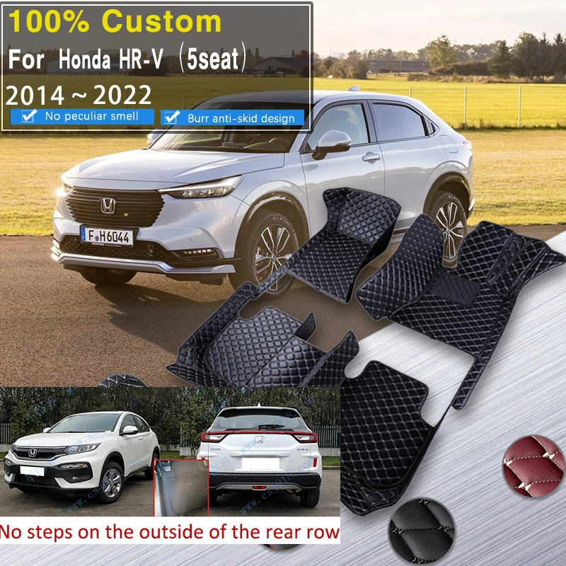 

Car Floor Mats For Honda HR-V HR V Vezel RU 2014~2022 Anti-dirt Pads Carpet Waterproof Floor Mat Car Mat Luxury Car Accessories