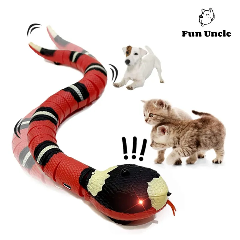 

Cat Snake Toy Smart Sensing Obstacles and Escape, Realistic S-Shaped Moving Electro-Sensing Cat Snake Toy Rechargeable