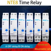 1 pcs nte8 time relay nte8 a disconnection delayb power on delay rail type control delay 1s 10s12s 120s48s 480s 220v 24v