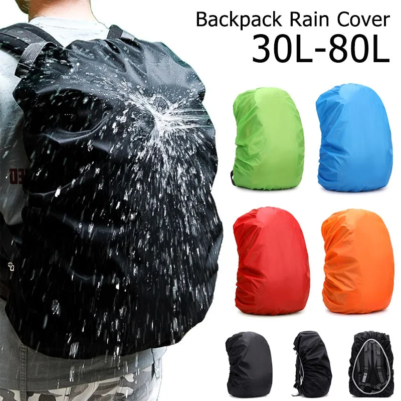 

30-80L Waterproof Backpack Rain Cover Dustproof Cover For Backpack Rainproof Cover Outdoor Camping Hiking Climbing Bag Raincover