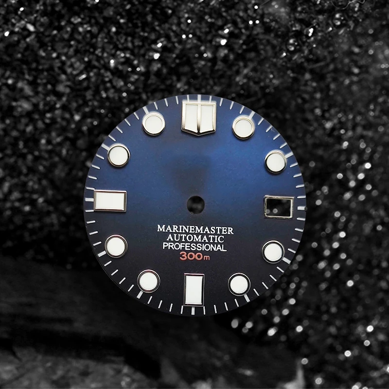 

28.5MM Dial C3 Green Luminous Mechanical Modification Case Part Fit 8215 NH35 NH36 SKX007 SKX009 Automatic Movement