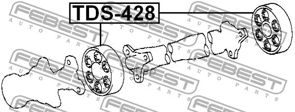 Муфта Карданного Вала Toyota Estima EminaLucida Cxr1#2#Tcr1#2# 1992.01-1999.12 [Jp] Febest арт. TDS428 (art.: 3920bdfe5adcd) - 3920bdfe5adcd