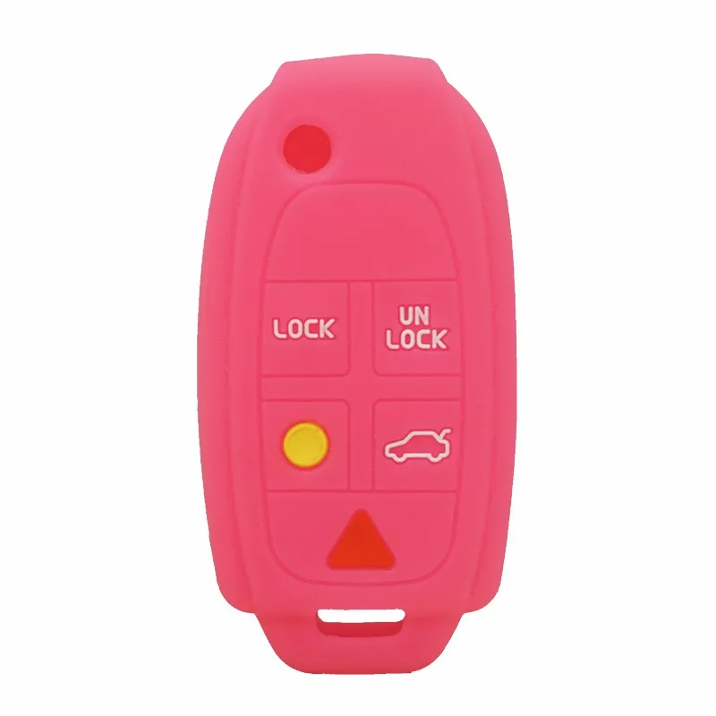 

Xinyuexin силиконовый чехол для ключей от машины для Volvo XC90 S80 XC70 S60 V70 Обложка Брелок дистанционного управления защитный чехол 5 кнопок