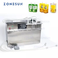 zonesun self priming beverage liquid doypack bag filling machinestand up pouch packaging with spout filling machine