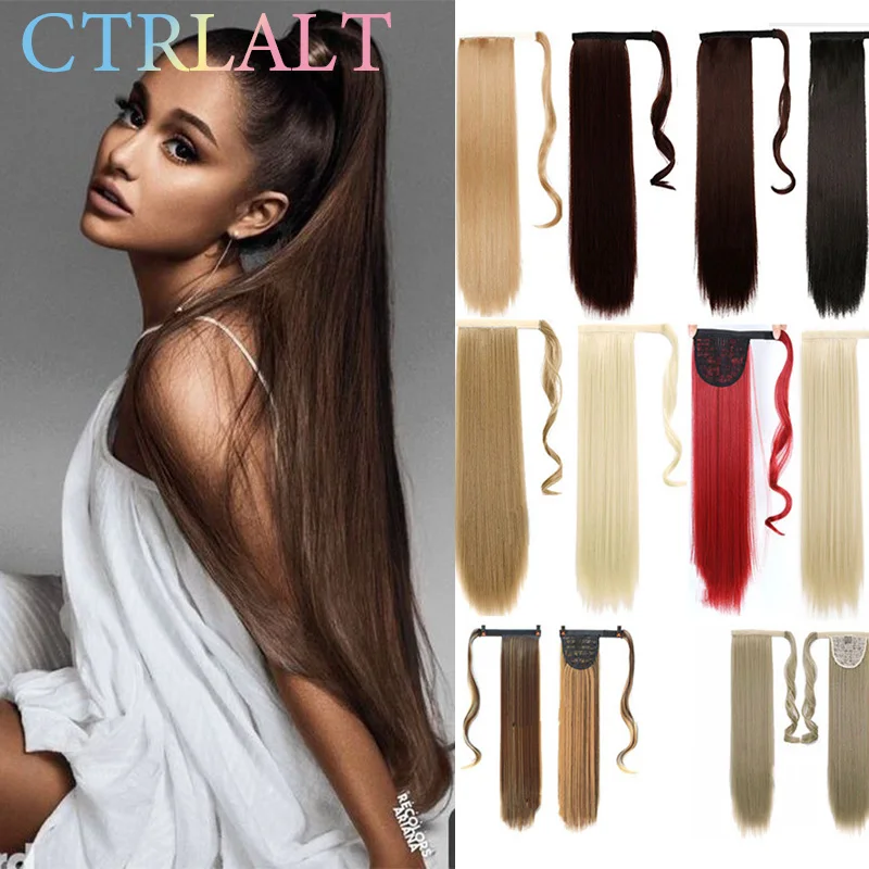 

Synthetic Wraparound Ponytail 22 Inch Long Afro Straight Curly Hair Extension Wig Ponytail Wig Heat Resistant