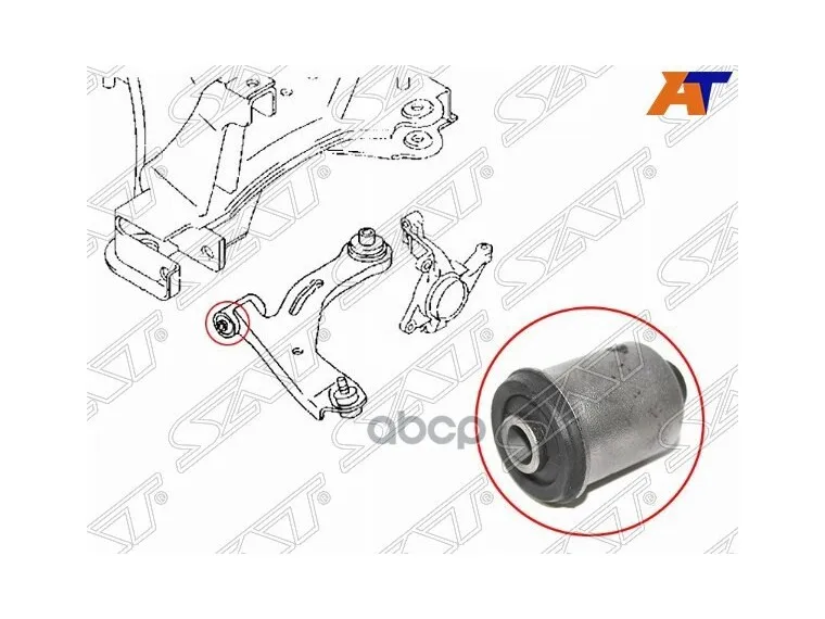 Сайлентблок Переднего Нижнего Рычага Передний Ford Escape/Maverick/Mazda Tribute 00-07 Sat арт. ST-EC01-34-300H-SB