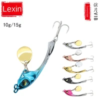 10pcs fishing spinner baits lure metal spoons flash fishing vibrating jig lure for bsss trout saltwater