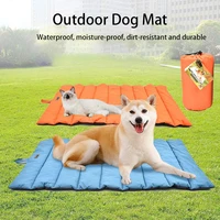 folding dog bed mat summer outdoor waterproof kennel pet cushion medium large dogs sleeping bed french bulldog with storage bag