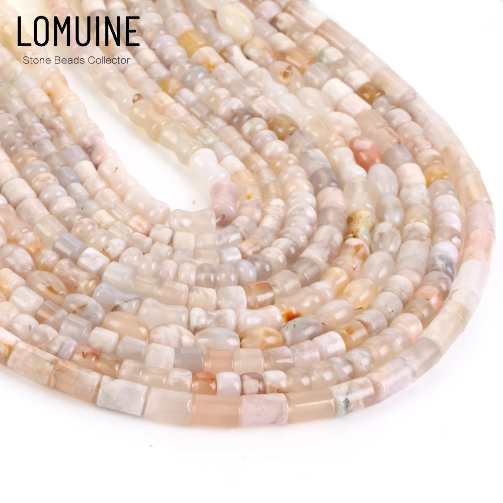 Бусины из натурального камня, вишневый Агат, свободная трубка в форме риса, свободные бусины, Аксессуары для браслета, ожерелья