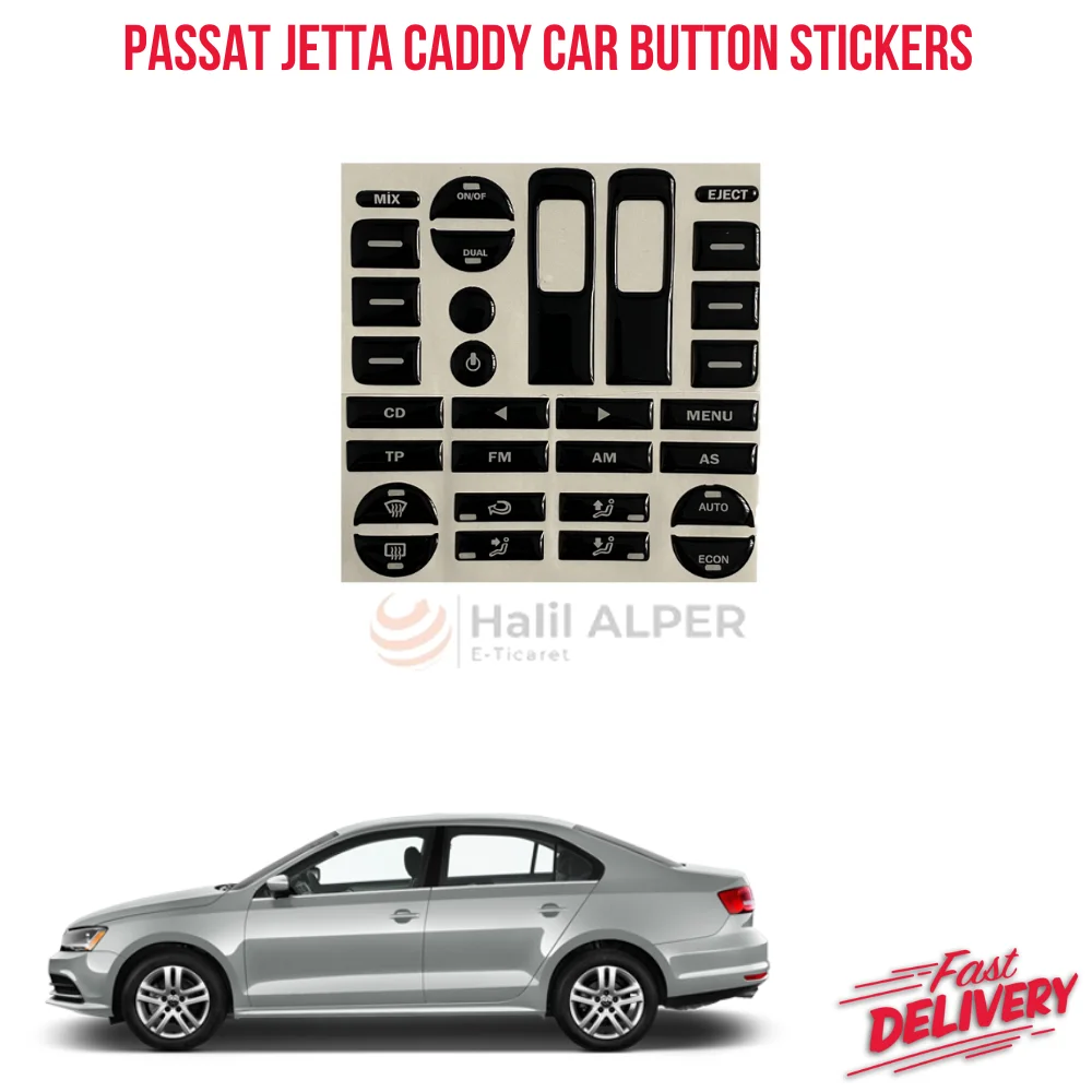 

Наклейка на кнопки для Passat, Jetta, Caddy, модели пианино, черная стереосистема, набор для обновления кнопок, наклейки на автомобильные кнопки