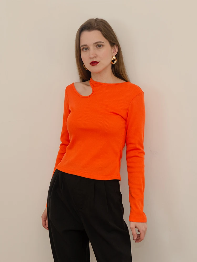 Beyouare Сексуальная женская футболка с вырезами повседневные облегающие